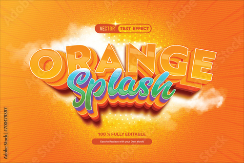 Orange Splash Text Effect