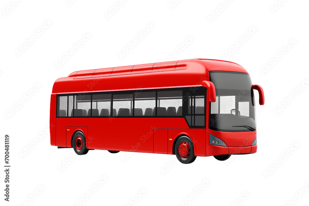 Urban Transport Red Double Decker isolated on transparent background