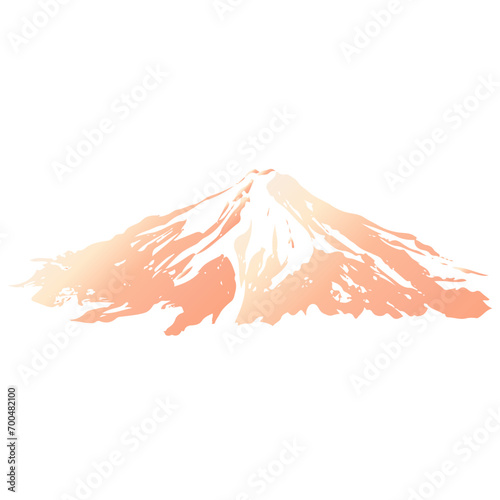 墨絵風の山のイラスト素材　ベクター