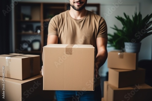 a man holding a box © Aculina