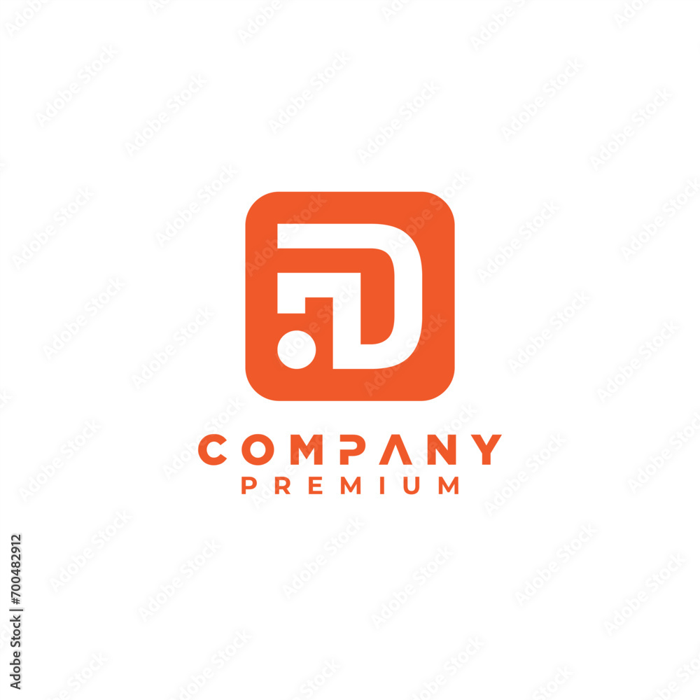 initial letter d tech logo design vector initial letter d tech logo design vector