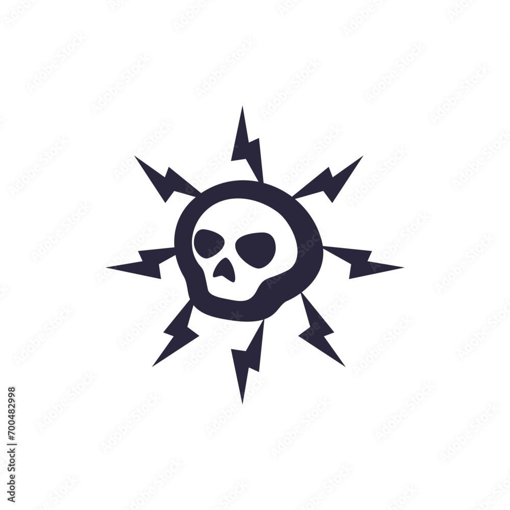 skull mascot logo design vector