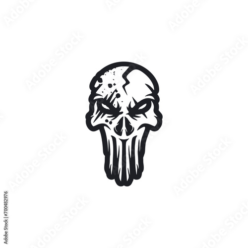 skull mascot logo design vector