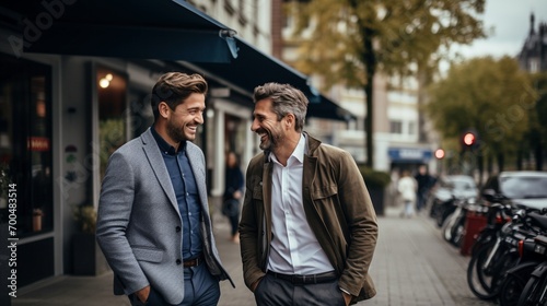 Colleagues relaxing after work image wallpaper
