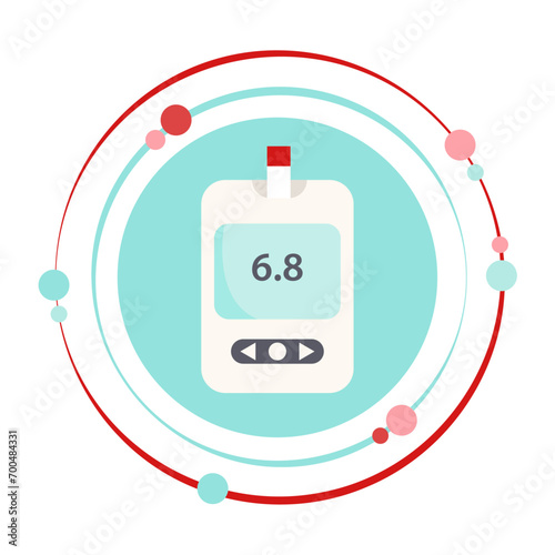 Glucometer glucose blood sugar monitor vector illustration graphic icon