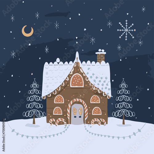2d vector illustration colorful Christmas items frame and decoration with gifts accessories