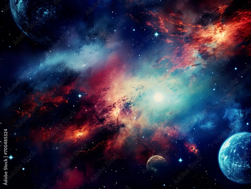 Obraz premium Galaxy and universe light. Galaxies sky in space Planets and stars beauty of space exploration