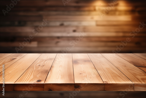 Brown empty wooden board table background image