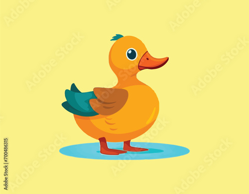 golden duck vector on a isolated background , cartoon design