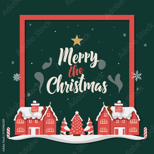 2d vector illustration colorful Christmas items frame and decoration with gifts accessories