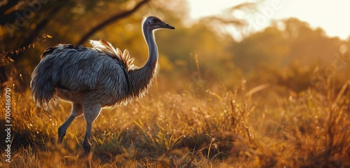 heron walking in the grass  generated by AI © Zafar