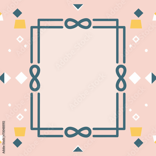 2d vector illustration colorful Christmas items frame and decoration with gifts accessories