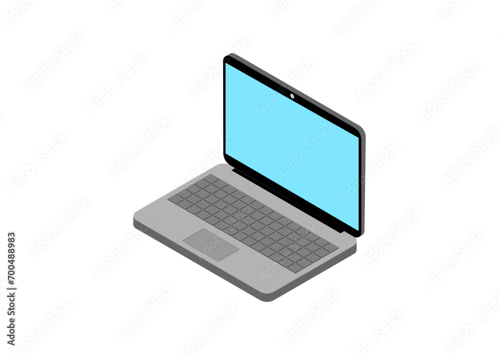 laptop side view in transparent background laptop side view in transparent background
