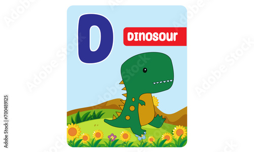 Alphabet cards for kids. Educational preschool learning ABC card with animal and letter cartoon vector illustration set. Flashcards with cute characters and english words placed in alphabetical order.