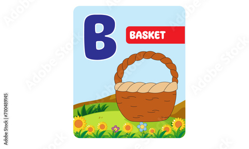 Alphabet cards for kids. Educational preschool learning ABC card with animal and letter cartoon vector illustration set. Flashcards with cute characters and english words placed in alphabetical order.