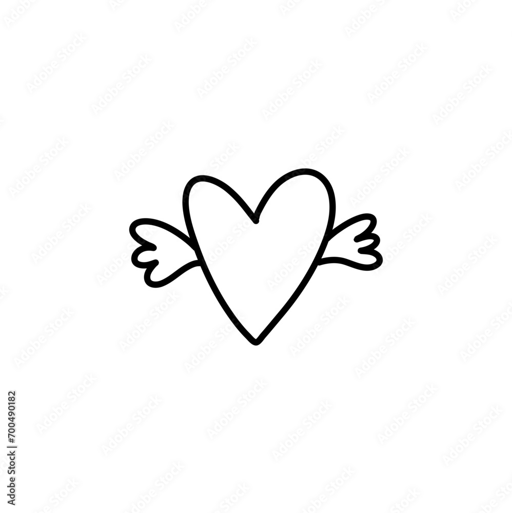 unique hand drawn heart