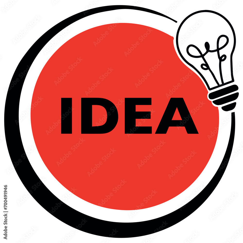Idea vector illustration label badge sticker Idea vector illustration label badge sticker