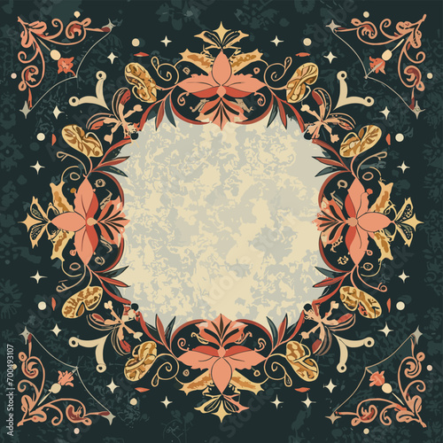 2d vector illustration colorful Christmas items frame and decoration with gifts accessories