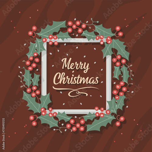 2d vector illustration colorful Christmas items frame and decoration with gifts accessories