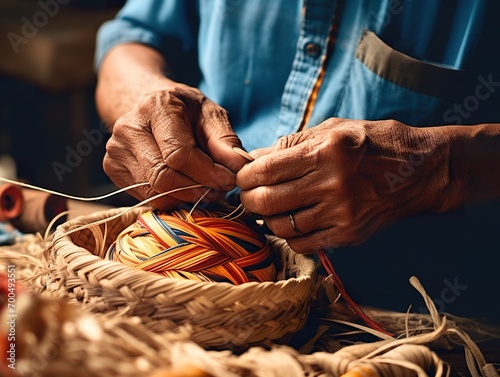 colombia people makeTraditional wayuu bag craft creativity and handmade concept photo