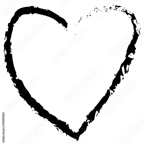 heart made of black and white