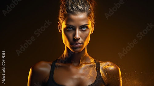 portrait of muscular woman