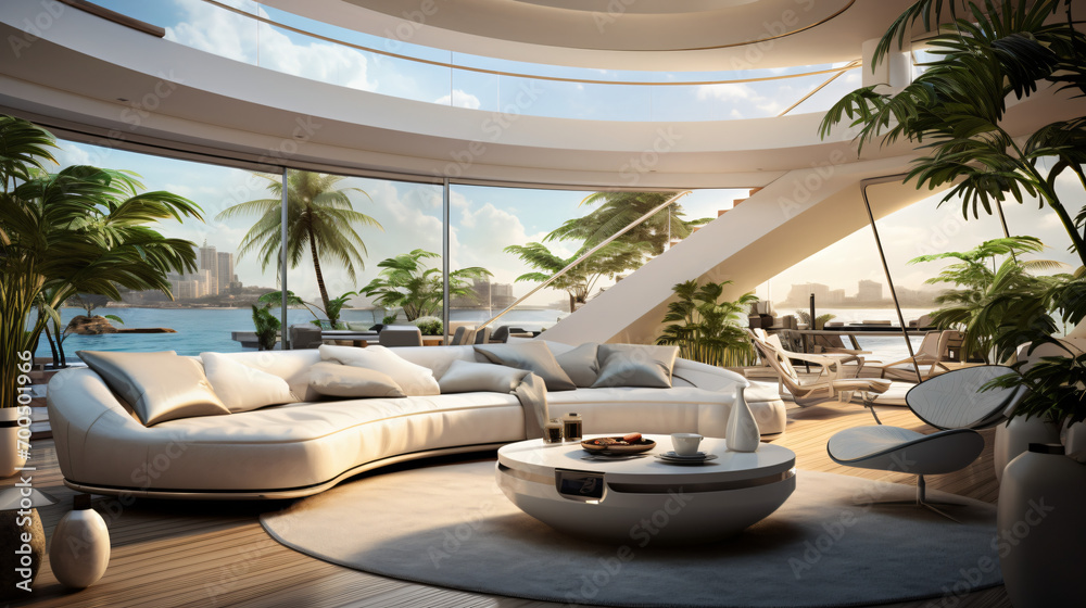 Luxury interior of a contemporary design
