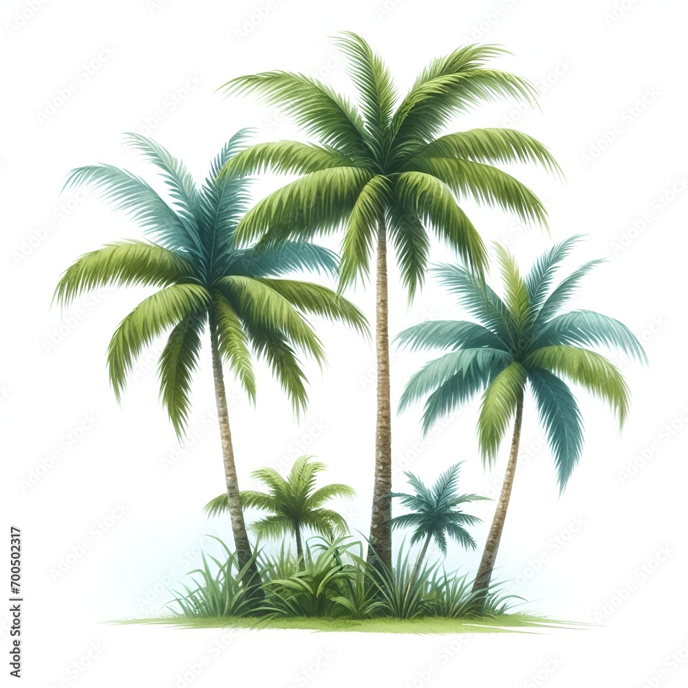 green palm tree tropic leaves decor for vacation card green palm tree tropic leaves decor for vacation card