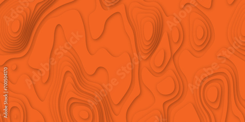 Papercut multi layers 3D orange color texture vector background. Geometric topography but paper orange luxury background with gold elements. Ulti layer cutout geometric pattern on vector.
