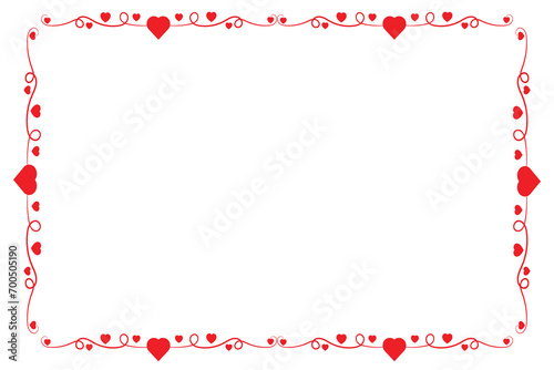 
Heart Swirl Romantic Love ornaments isolated border layout, red hearts ornate award frame border, Valentine Day Card Border Square frame design, decorative heart rectangle frame vector element