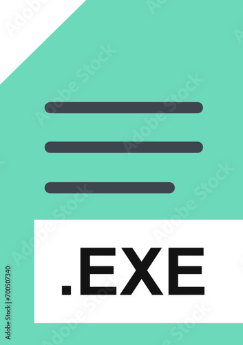 EXE  File Extension Icon Bermuda fill