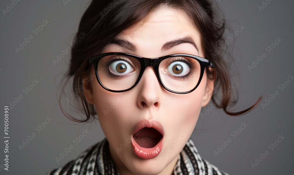 portrait of a shocked woman portrait of a shocked woman