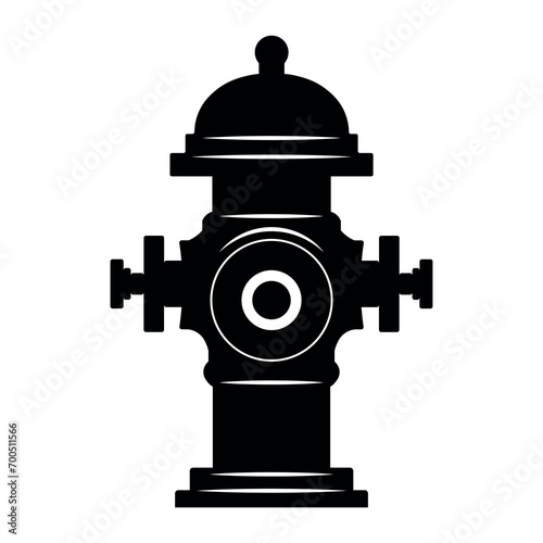 Hydrant black vector icon on white background
