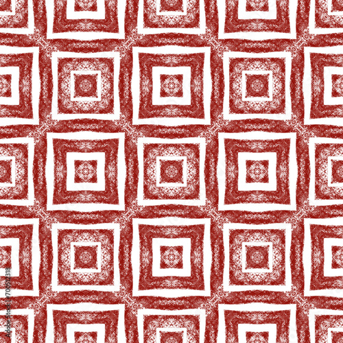 Geometric seamless pattern. Wine red symmetrical