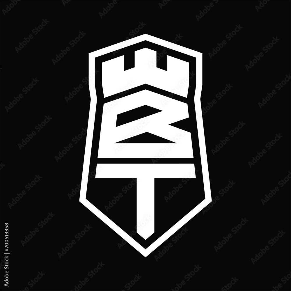 BT Letter Logo monogram hexagon shield shape up and down with crown castle isolated style design BT Letter Logo monogram hexagon shield shape up and down with crown castle isolated style design
