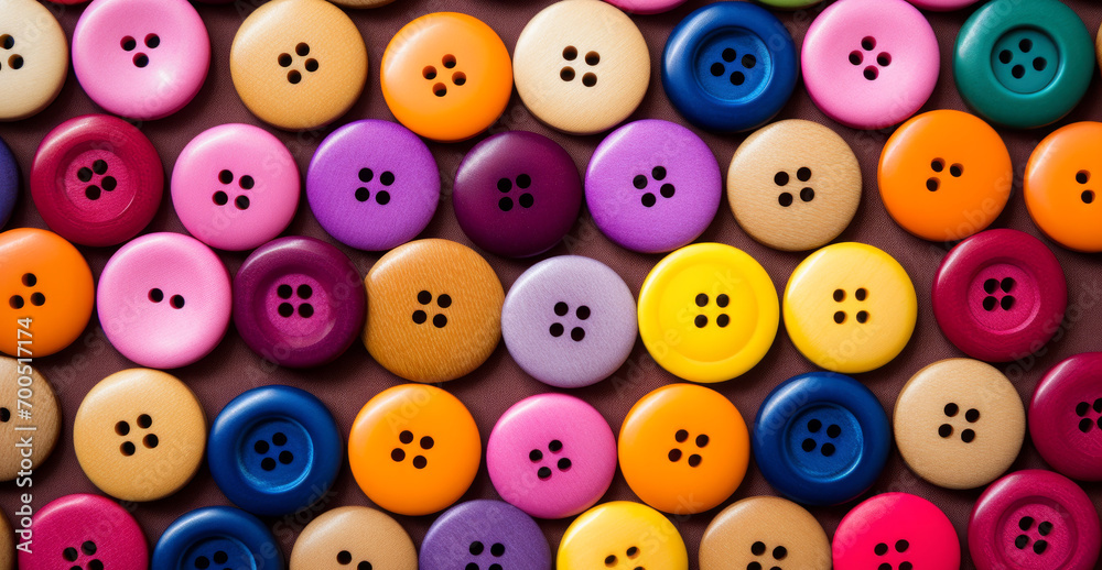 Imagen de botones de colores de plástico. Imagen de botones de colores de plástico.