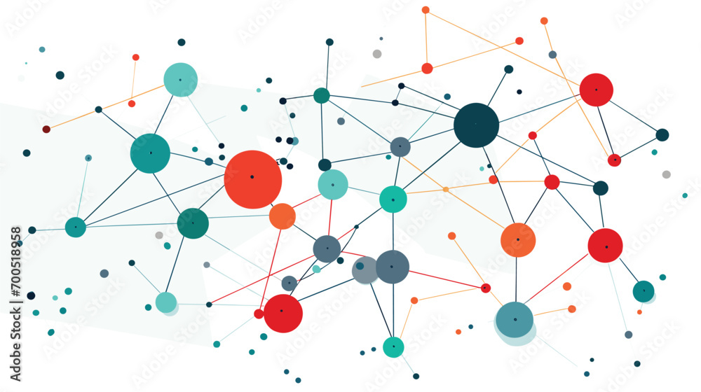 clustering algorithms in a vector scene featuring data points grouped ...