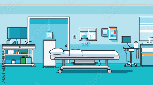 cleanliness and organization of a hospital environment in a vector art piece showcasing sterile and well-maintained spaces. healthcare
