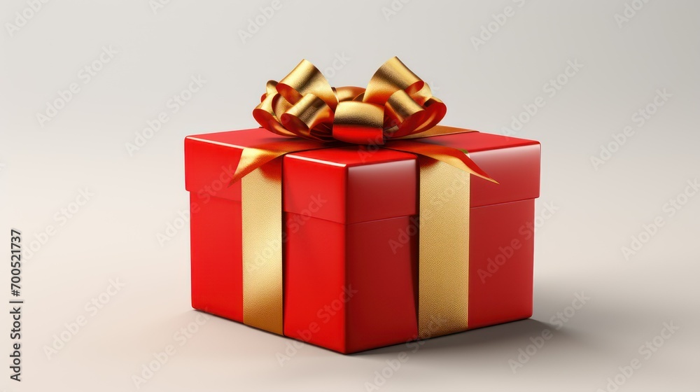 red gift box with a golden ribbon red gift box with a golden ribbon