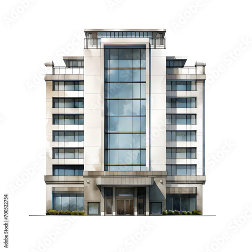 Building front view. Watercolor illustration hand paint style isolated.  Perfect for design decoration.