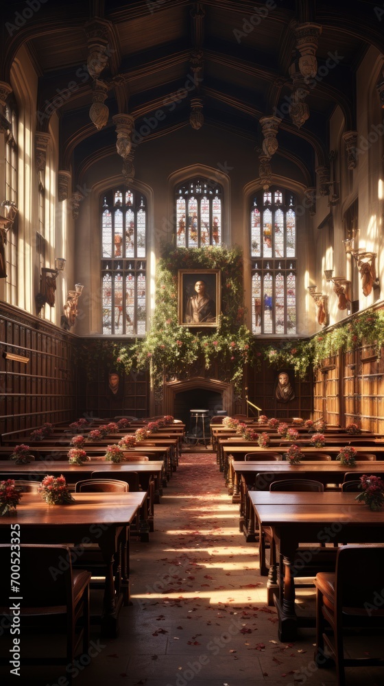 fantasy_hogwarts_classroom_art UHD Wallpaper