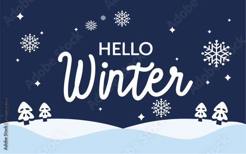 Winter background vector image