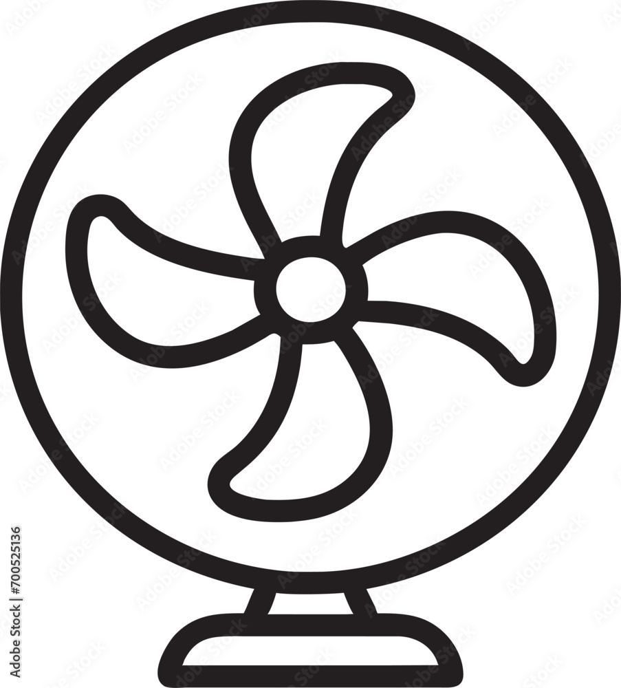 fan, icon outline