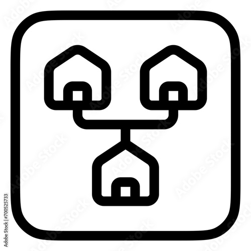 Editable local, home, network, LAN, connection vector icon. Remote work, job, profession, freelance. Part of a big icon set family. Perfect for web and app interfaces, presentations, infographics, etc