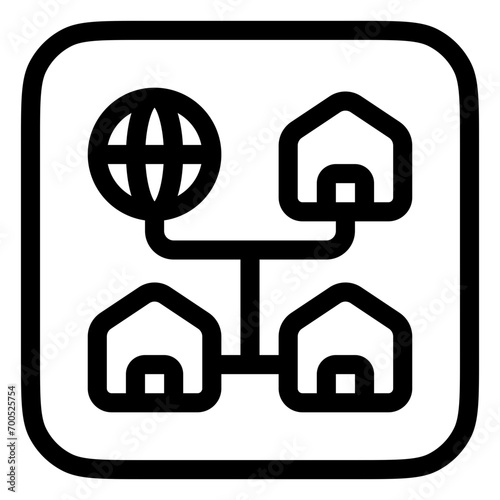 Editable local, home, network, LAN, connection vector icon. Remote work, job, profession, freelance. Part of a big icon set family. Perfect for web and app interfaces, presentations, infographics, etc