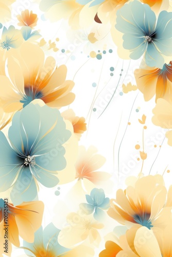 abstract color background with flowers  banner on a common background