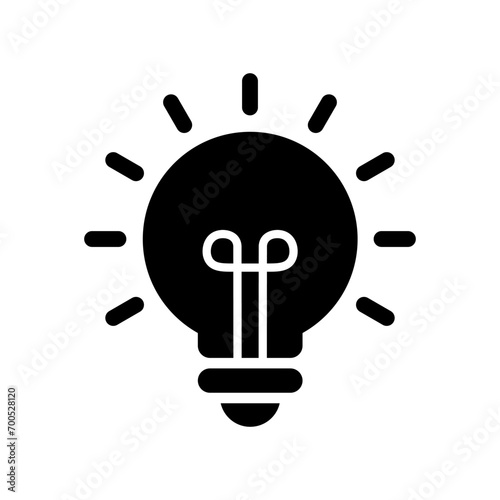 Light bulb, idea icon vector. Lightbulb, creativity symbol