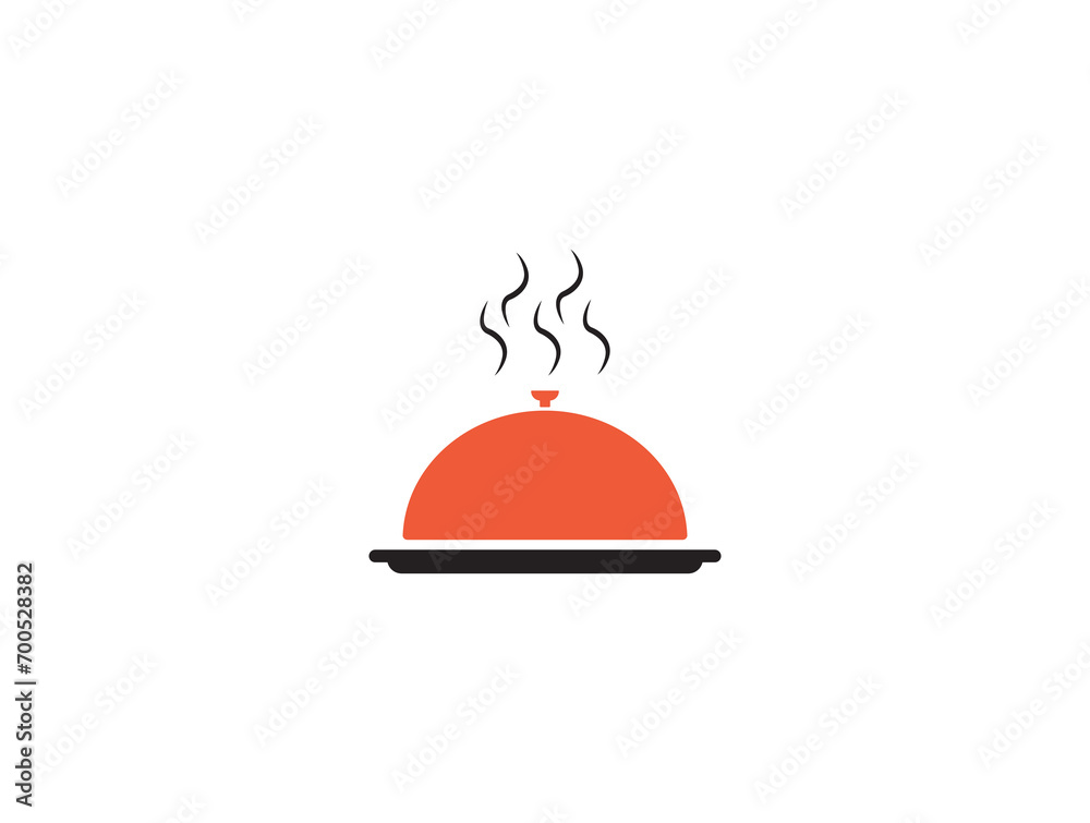 Fototapeta premium restaurant cloche icon on internet button