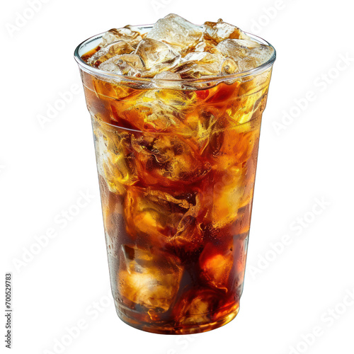 Iced Coffee Isolated on Transparent or White Background, PNG