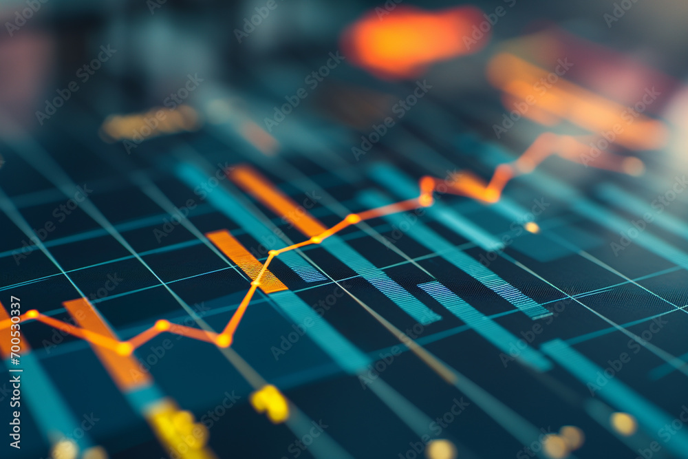 Financial Growth Chart, barometer-style chart illustrating the growth ...
